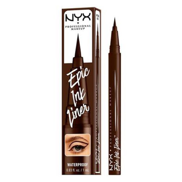 Delineador Líquido NYX Epic Ink Liner Tono Milk Chocolate Alta Precisión