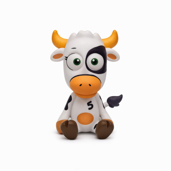 843309198074_1 Figura Decorativa Vaca de Vinilo "Common Sense Cow" Blanco y Negro 15 cm
